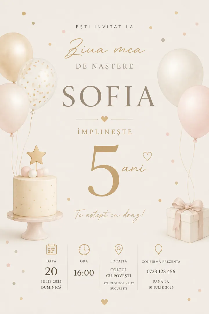 Invitație digitală Little Celebration — Aniversări