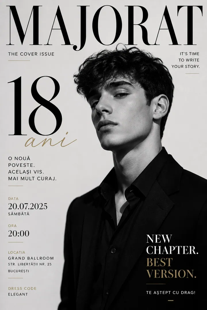Invitație digitală The Cover — Him — Aniversări