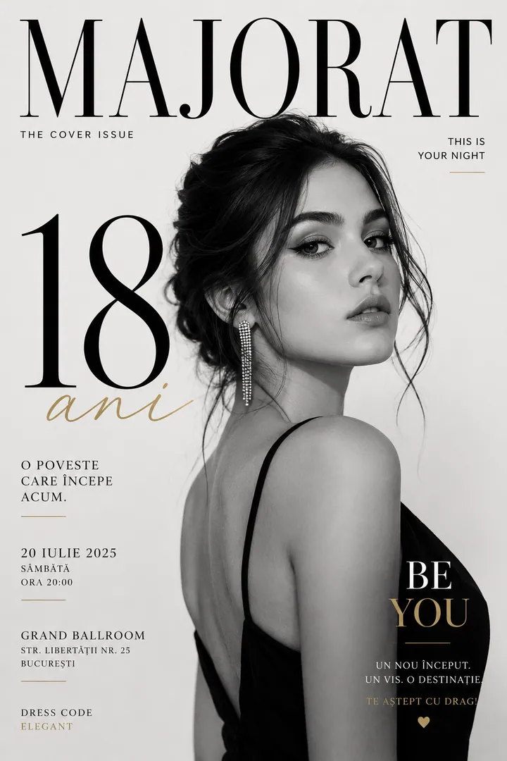 Invitație digitală The Cover — Aniversări
