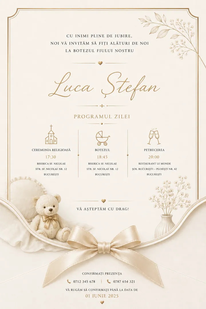Invitație digitală Little Heir