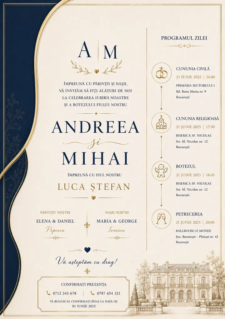 Invitație digitală Royal Family