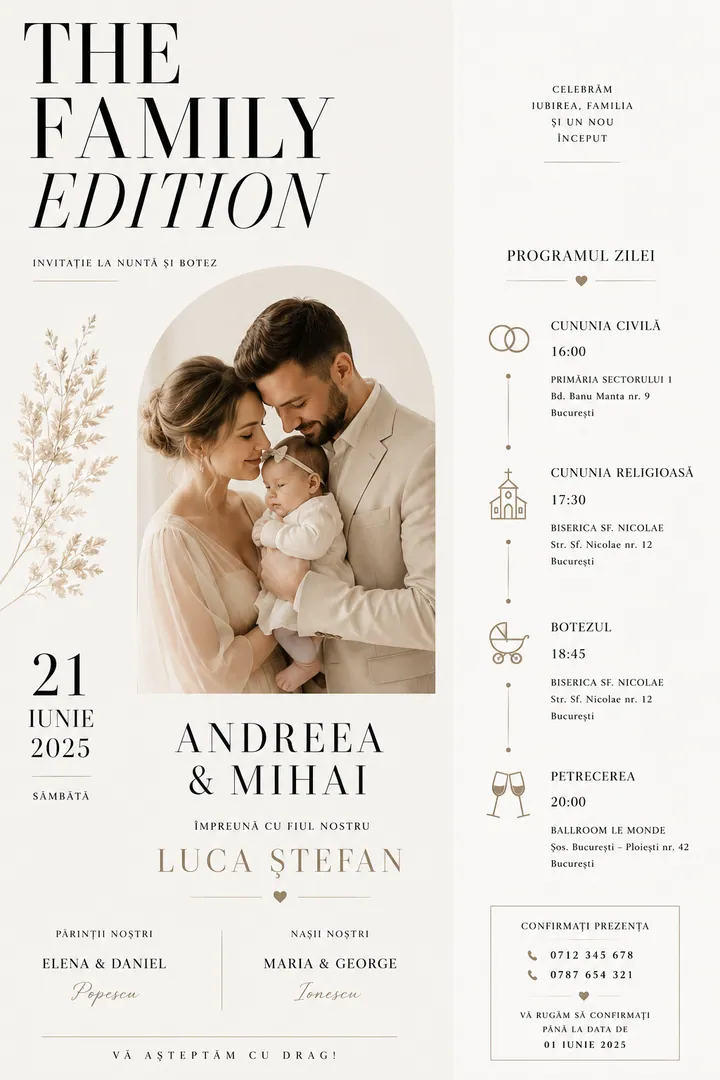 Invitație digitală The Family Edition