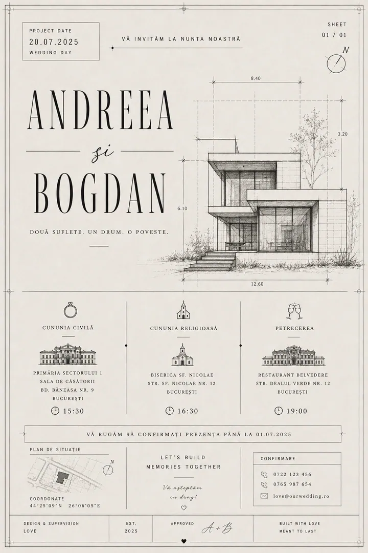 Invitație digitală The Blueprint