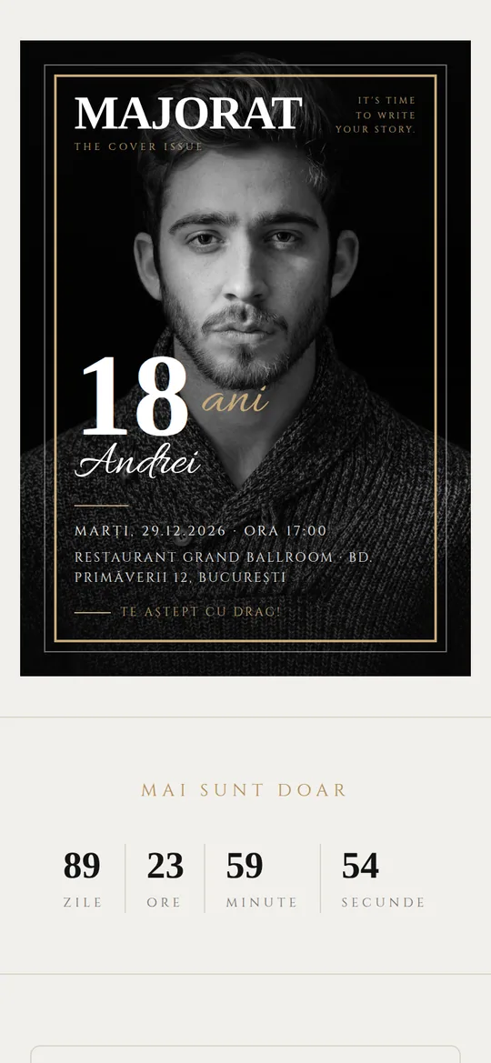 Invitație The New Chapter
