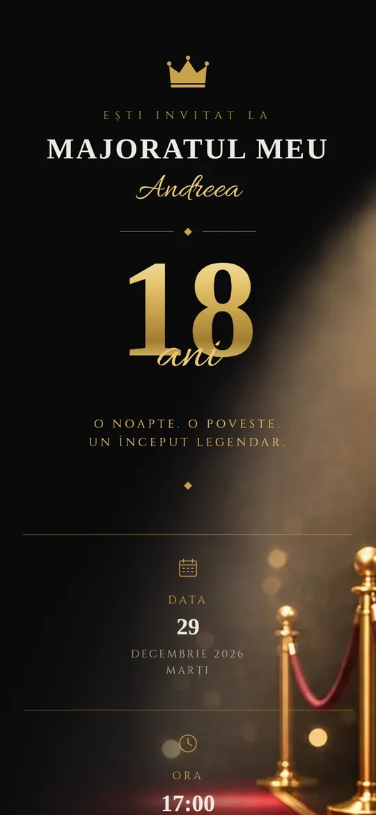 Invitație Red Carpet