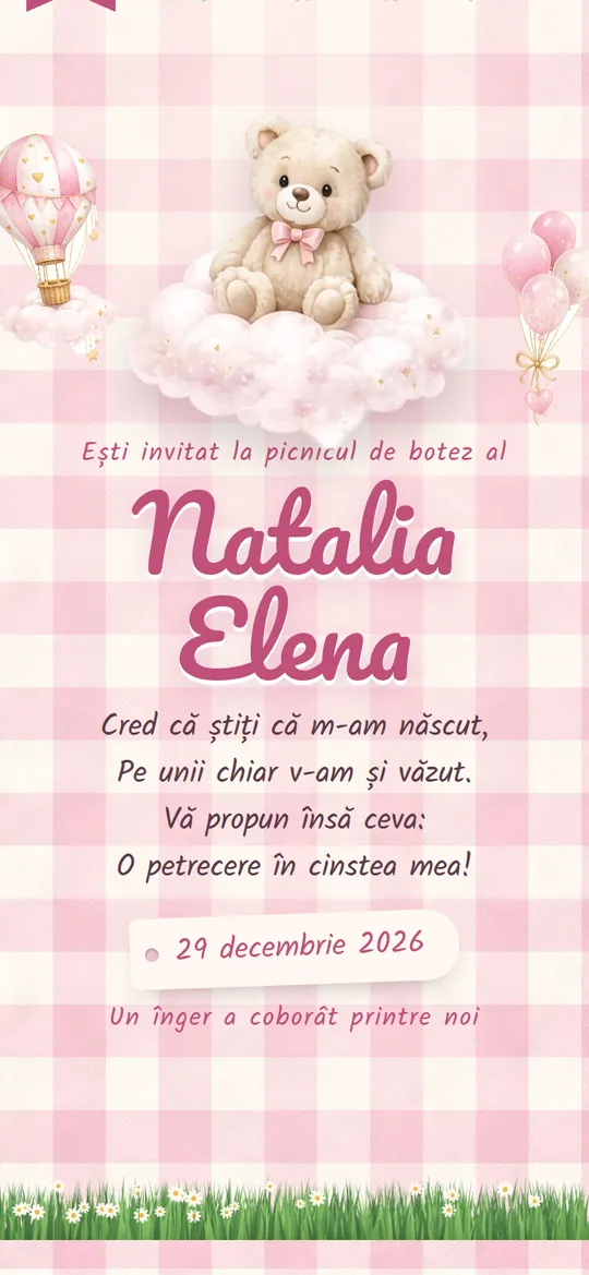 Invitație online Teddy's Picnic