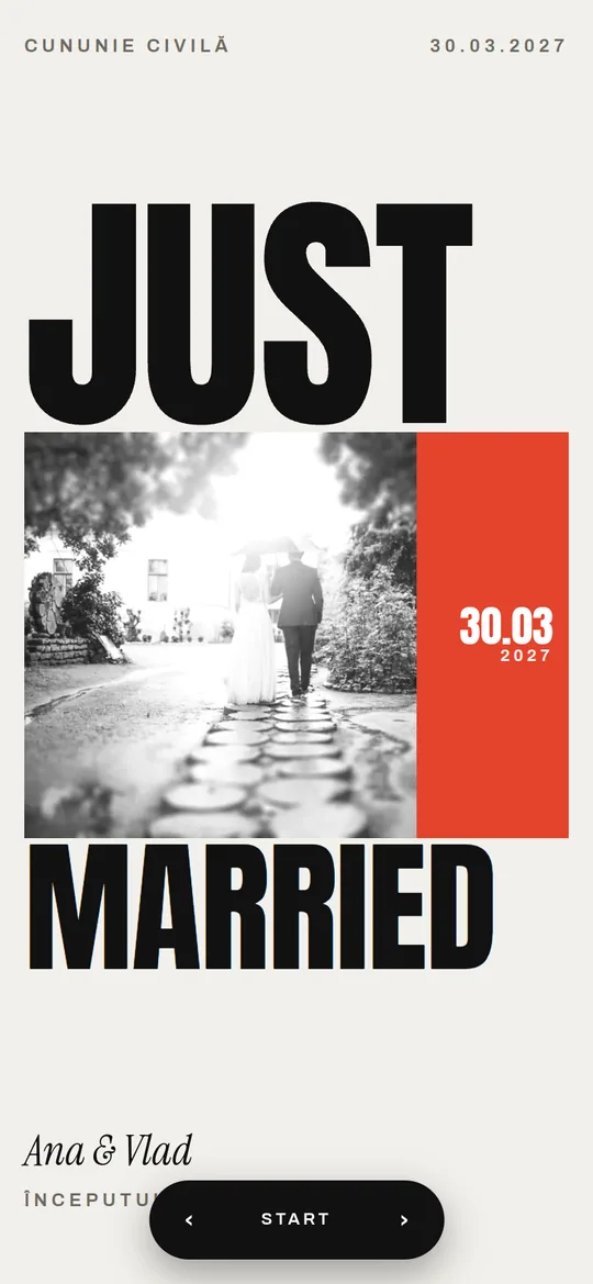 Invitație Just Married