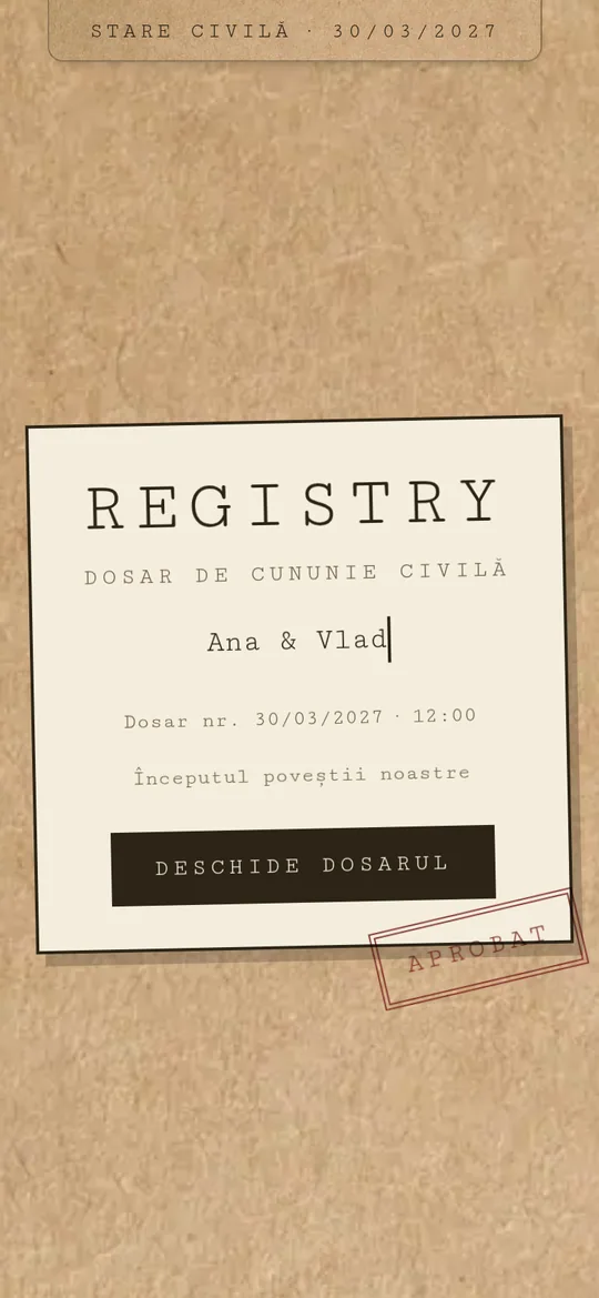Invitație The Registry