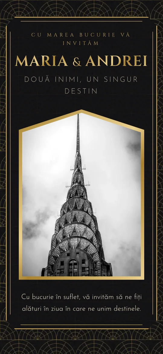 Invitație online Art Deco 2.0