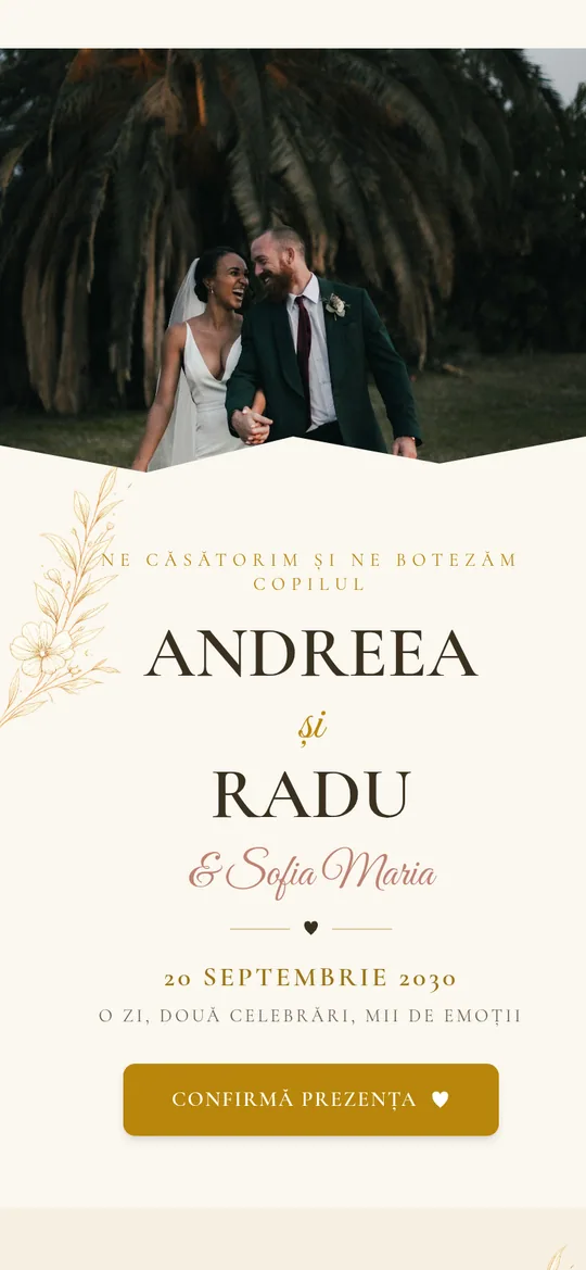 Invitație online Golden Celebration