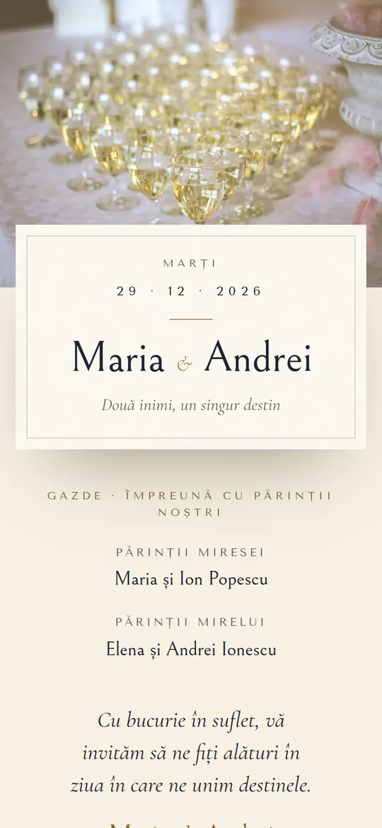 Invitație online Champagne Evening
