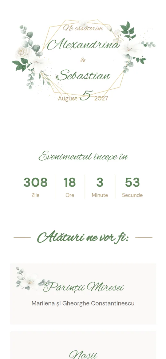 Invitație online Eucalyptus Grace
