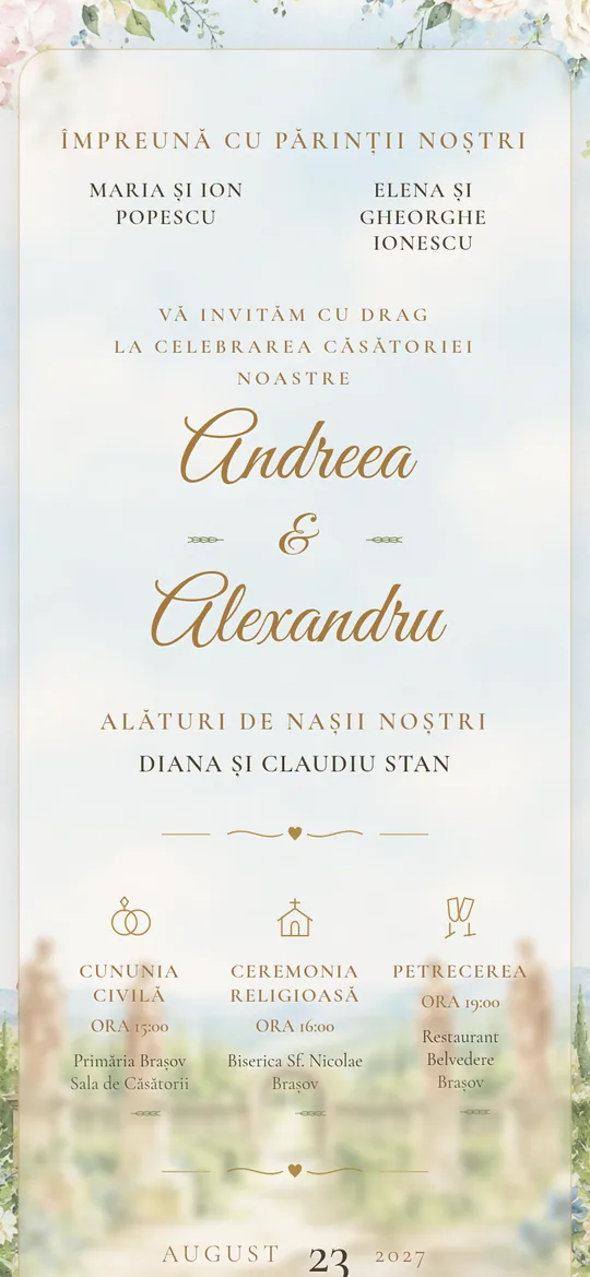 Invitație online Tuscan Garden