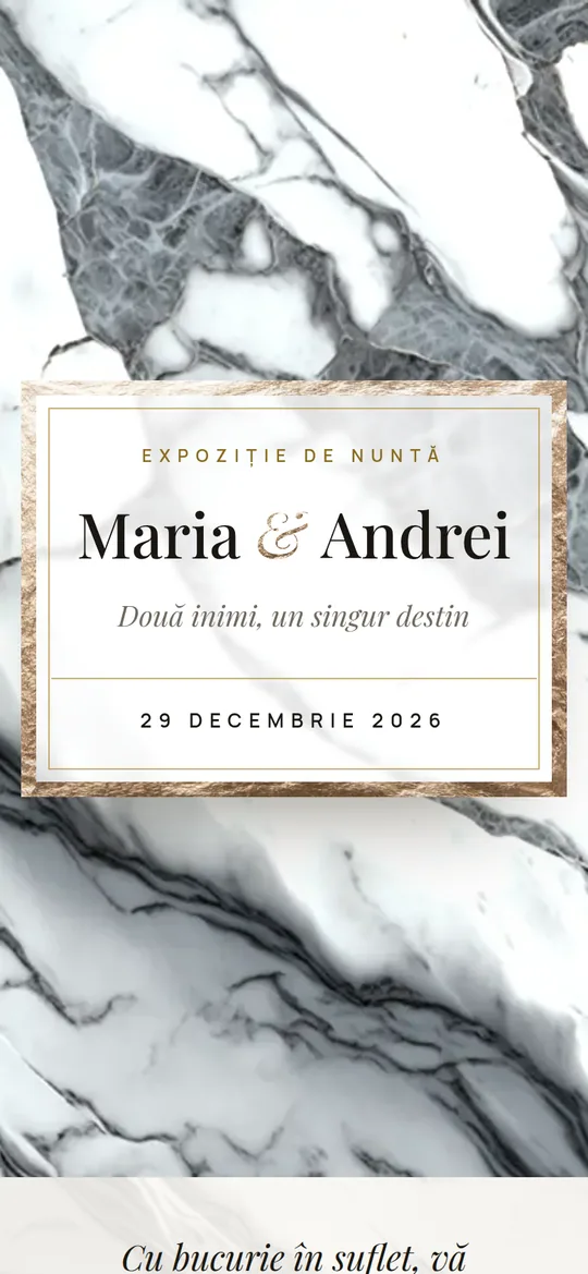 Invitație online Marble Gold