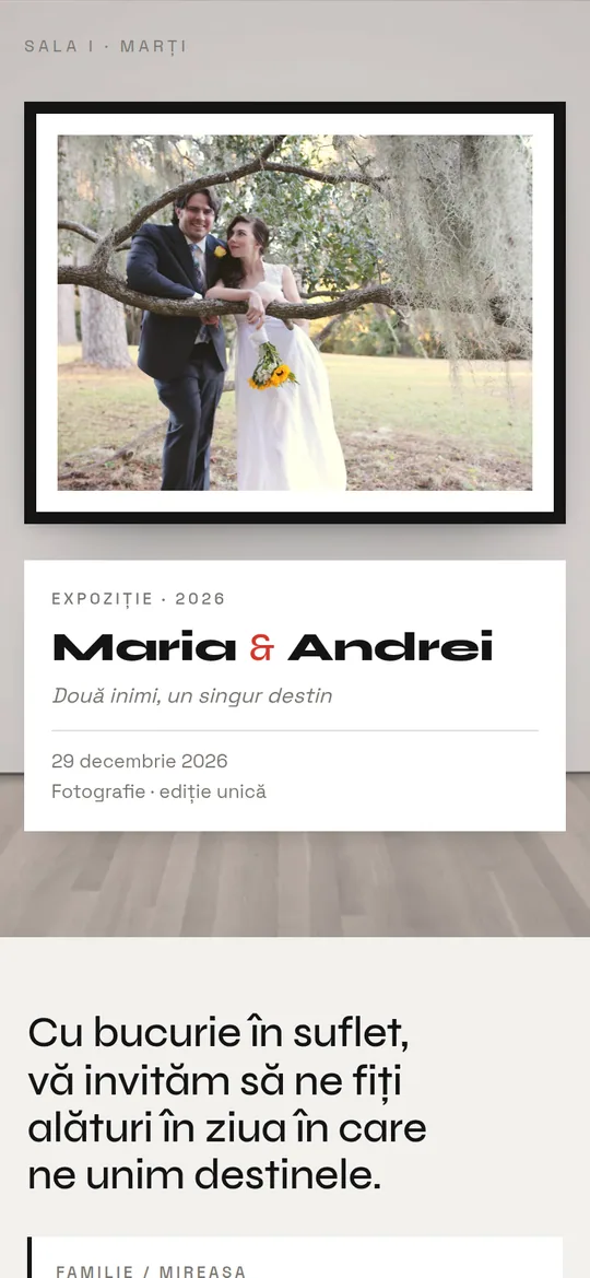 Invitație online Modern Gallery