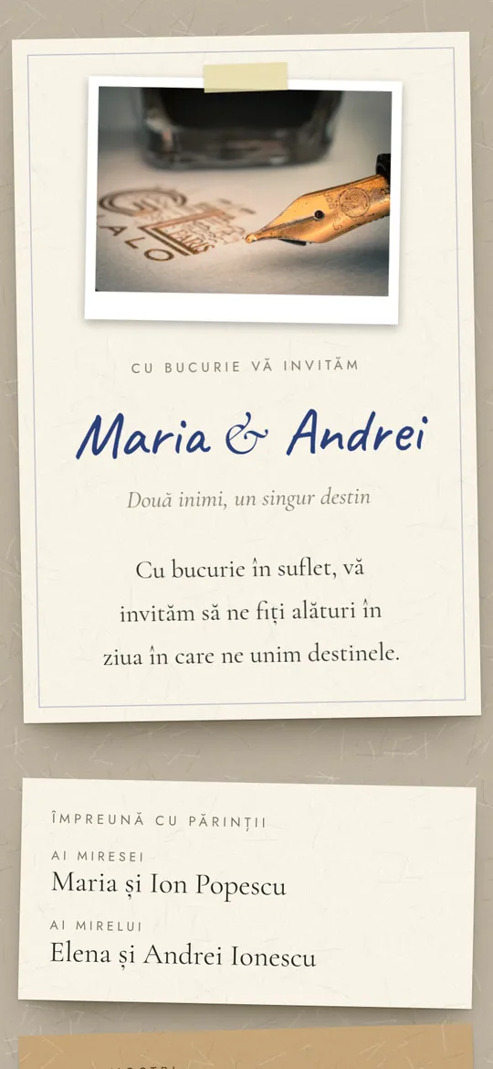 Invitație online Paper & Ink