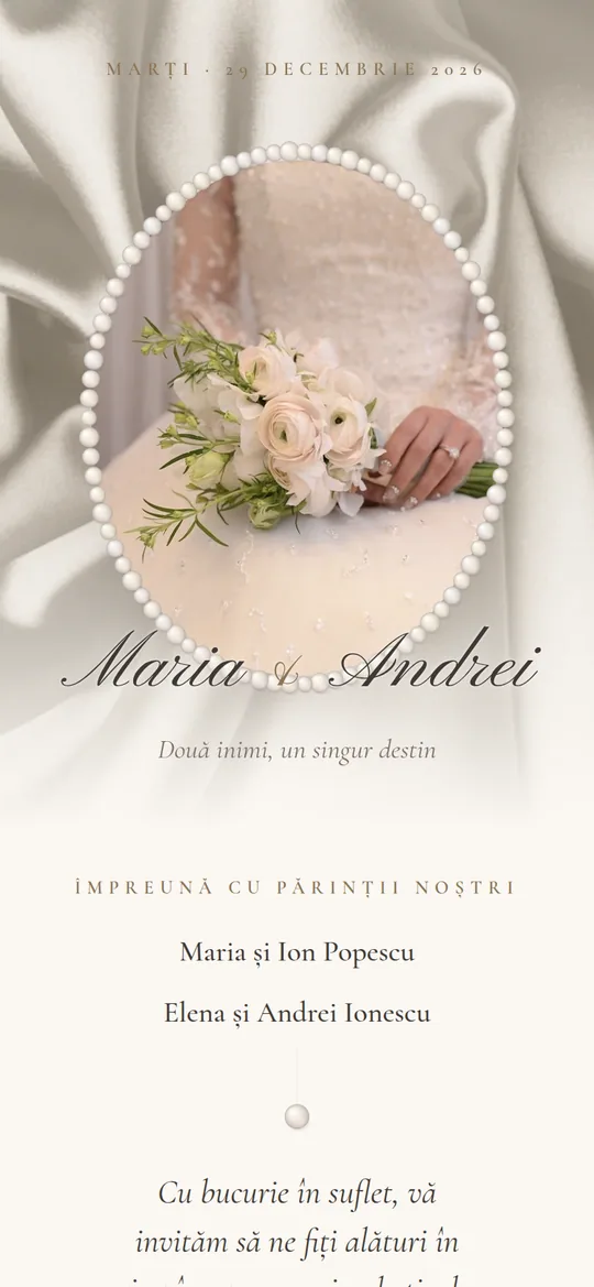 Invitație online Pearl & Silk