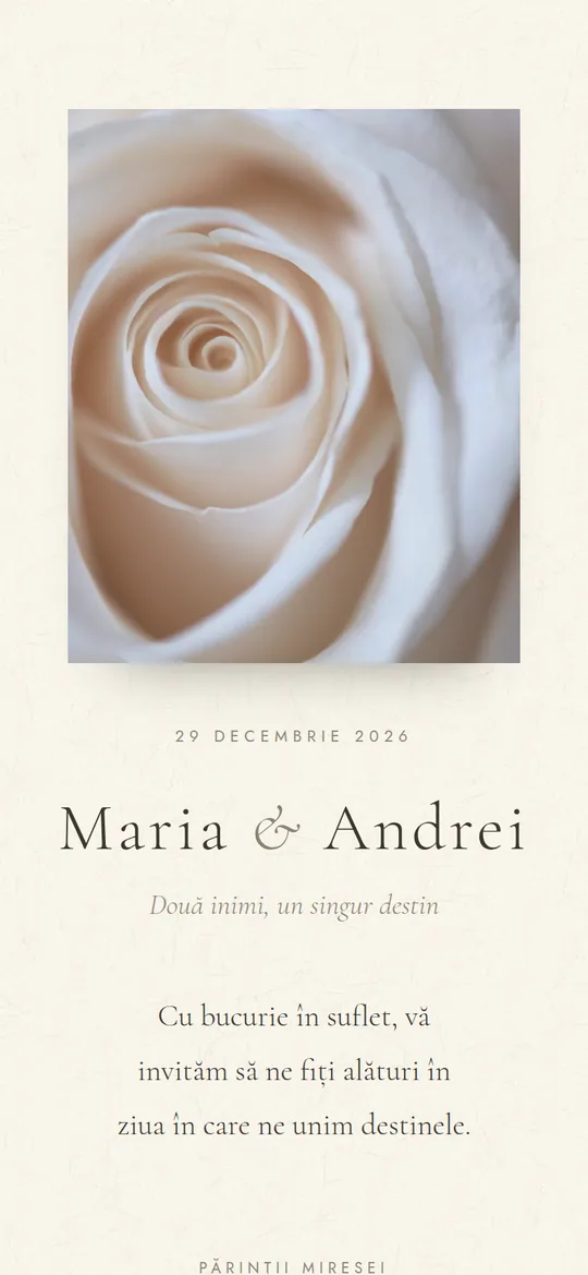 Invitație online Pure Ivory