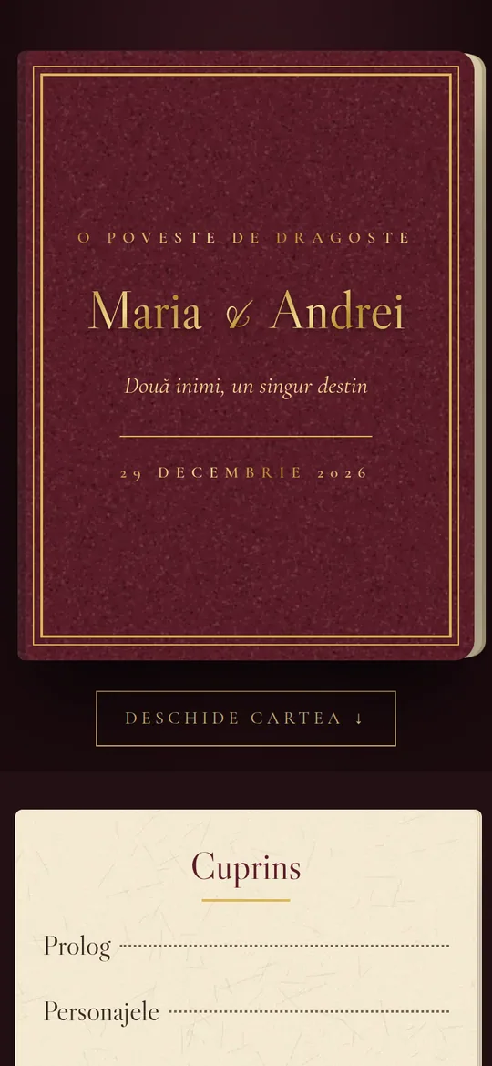 Invitație online The Love Story