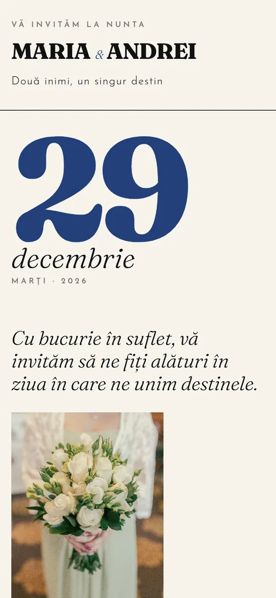 Invitație online Typography